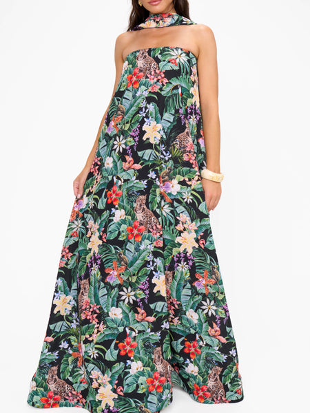 Tinsley Tube Dress in Jungle Mirage