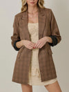Quit Plaiding Games Blazer in Brown