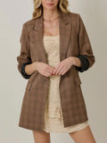 Quit Plaiding Games Blazer in Brown
