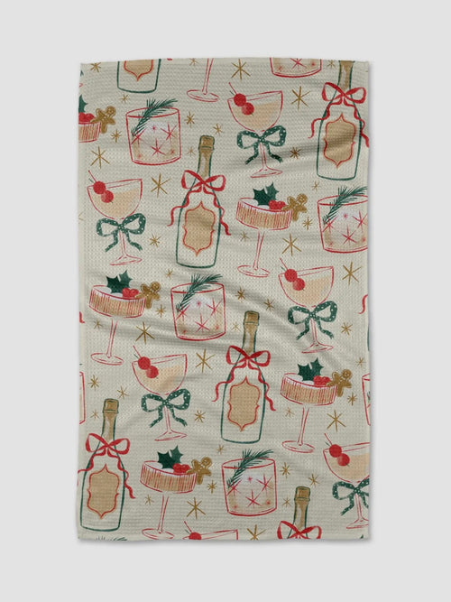 Christmas Cocktails Tea Towel
