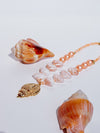 Shell Statement Necklace in Salmon Pink