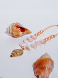 Shell Statement Necklace in Salmon Pink