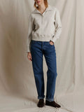 Zia Collared Henley in Oatmeal