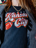 Kansas City Graphic Dress in Mineral Black