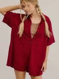 Romp, Stomp & Boogie Romper in Wine