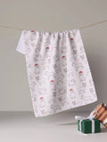 Festive Frenchies Tea Towel