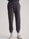 Brushed Rib Slim Cuff Pant 25 in Black Marl