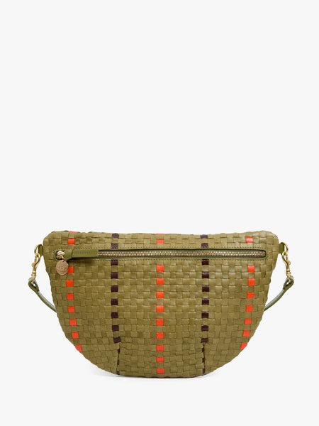 Grande Fanny in Olive Multi Woven Checker Stripe