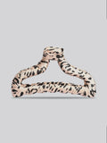 Satin Wrapped Claw Clip in Leopard