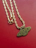 Repurposed Saturn Necklace