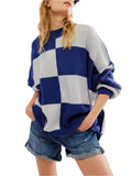 Checker Easy Street Tunic in Blueprint Combo