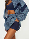 Clyde Skirt in Twilight Tides Geo