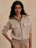 Ablett Jacquard Knit Jacket in Taupe