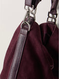 Suzie Suede Slouch Tote in Fig