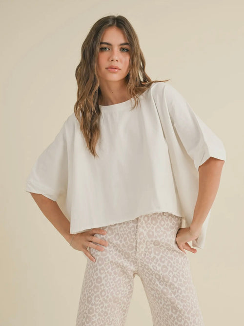 But Make It Boxy Crop in White