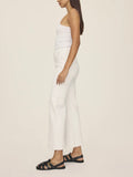 ICN Cropped Wide Leg Jean in Optic