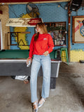 Kansas City Varsity Sweatshirt in Red