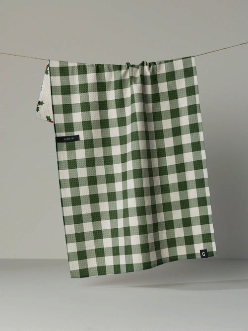 Holiday Holly Luxe Kitchen Towel