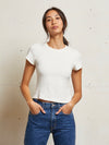 Gabby Sweater Rib Short Sleeve in Sugar