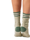 Jackson Cozy Stripes Socks in Sage