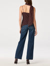 Adrie Top in Brown Polka Dot