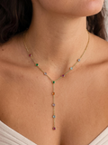 Chenove Beaded Y Necklace in Multi
