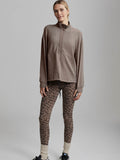 Maida Half Zip Midlayer in Carob Marl