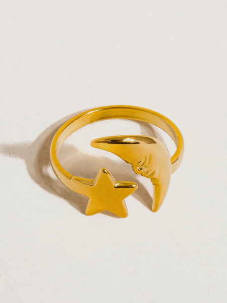 Tasa Star & Moon Ring