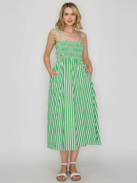Lotty Dress in Pink Stripe