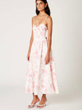 Destene Dress in Rose & White