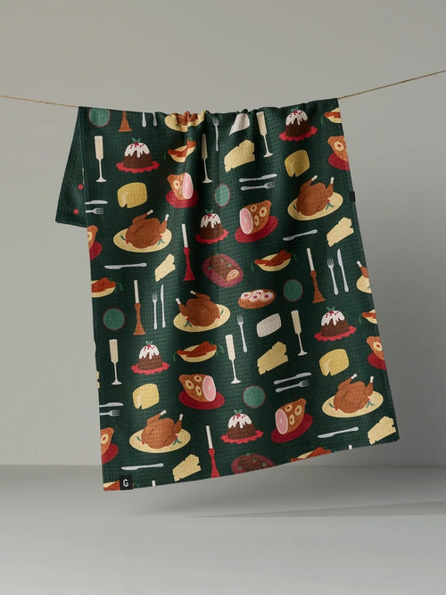 Festive Feast Luxe Kitchen Towel