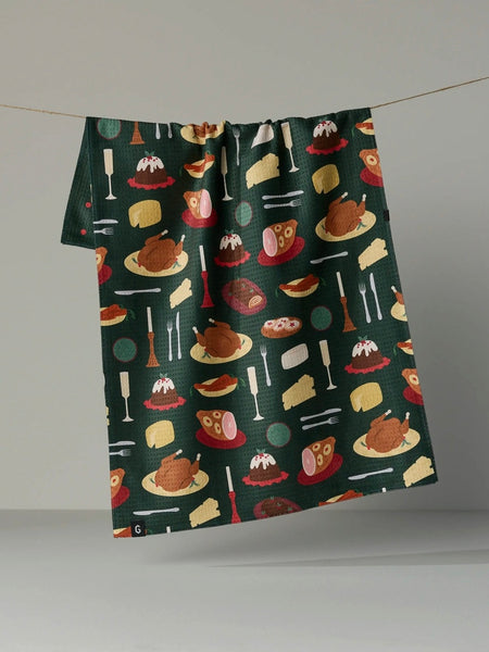 Festive Feast Luxe Kitchen Towel