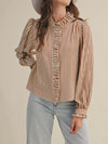Stripes Are A Neutral Button Up in Pecan
