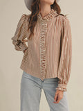 Stripes Are A Neutral Button Up in Pecan