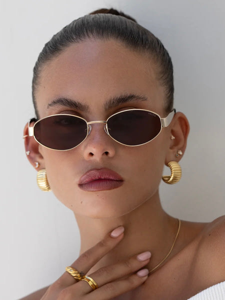Soho Sunglasses in Gold Brown