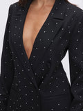 Crystal Exec Blazer Dress in Black