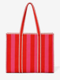 Funky Fun Stripe Tote in Pink & Orange