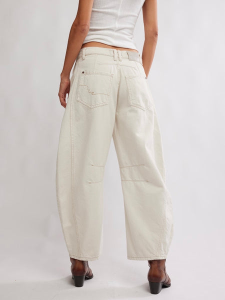 Good Luck Mid Rise Barrel in Milk