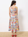 Achouak Midi Dress in Marche Blanc