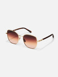Uptown Sunnies in Brushed Gold & Maple Honey