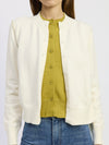 Rosalie Cardigan in Off White Chartreuse
