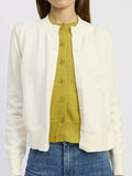 Rosalie Cardigan in Off White Chartreuse