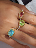 Verdet Gemstone Ring in Pink