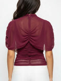Never Fear Cape Top in Burgundy