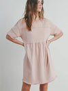 On The Fray Babydoll Dress in Mauve