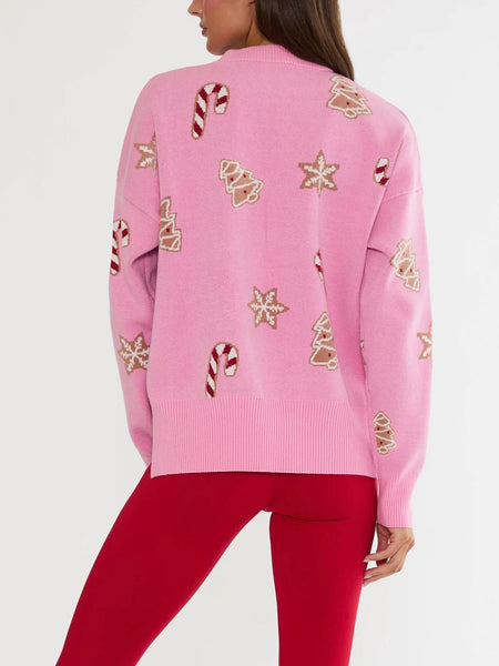 Callie Sweater in Pink Milk & Cookies