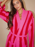 Prisca Robe in Crimson Pop Stripe