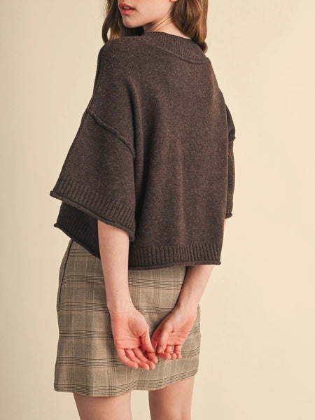 MOCKtauk Will Never Be The Same Sweater in Espresso