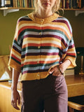 Maple Street Stripe Cardigan in Mustard