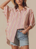Down The Line Top in Pink Combo